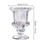 clear glass urn