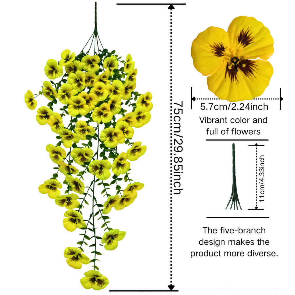 artificial hanging plants and flowers