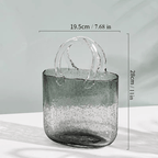 Handbag Glass Floral Vase