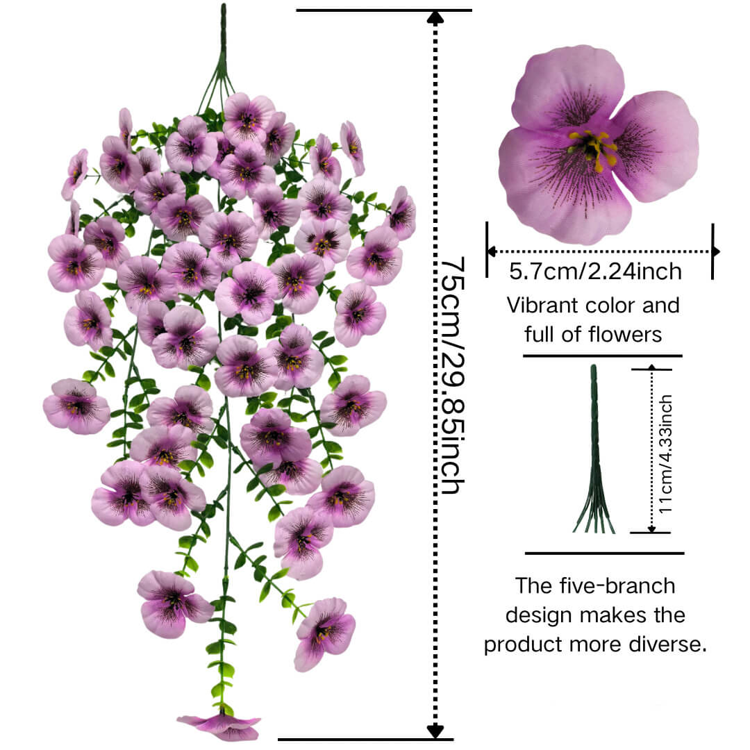 fake flowers for hanging baskets