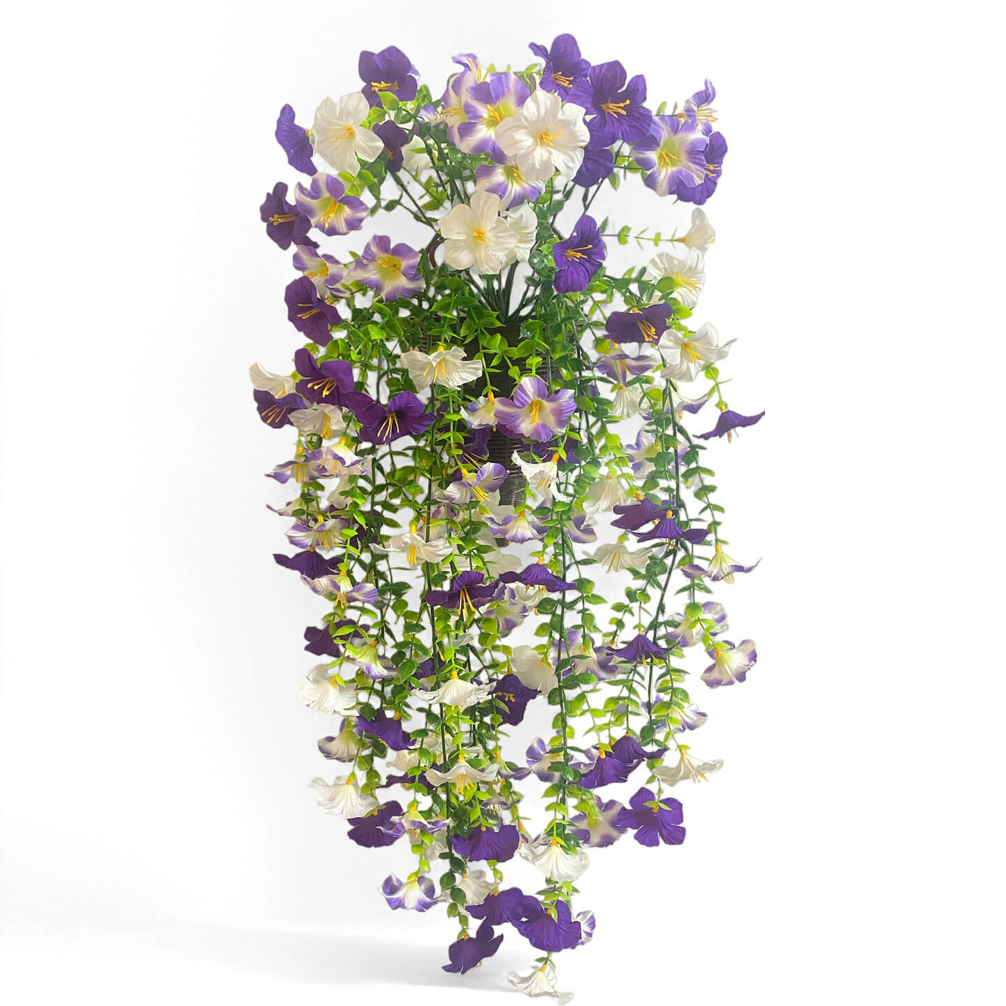 faux hanging flowers