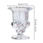 clear glass urn