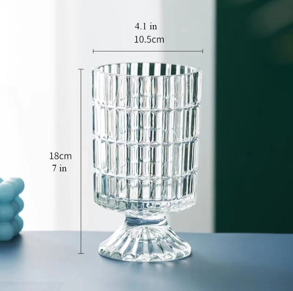 vases in glass