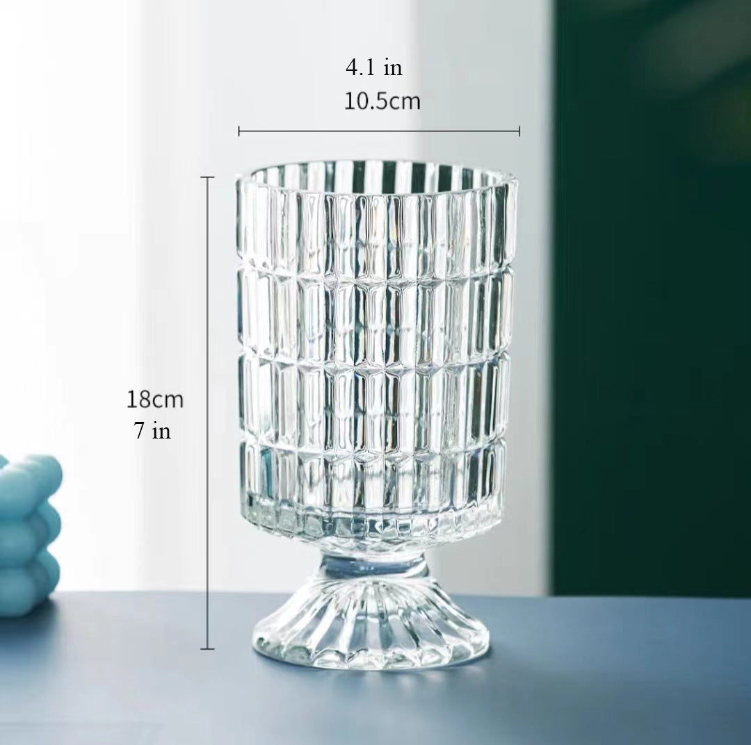vases in glass