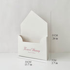 Lot de 10 sachets en papier pour compositions florales en forme de cœur