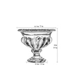 clear glass urn
