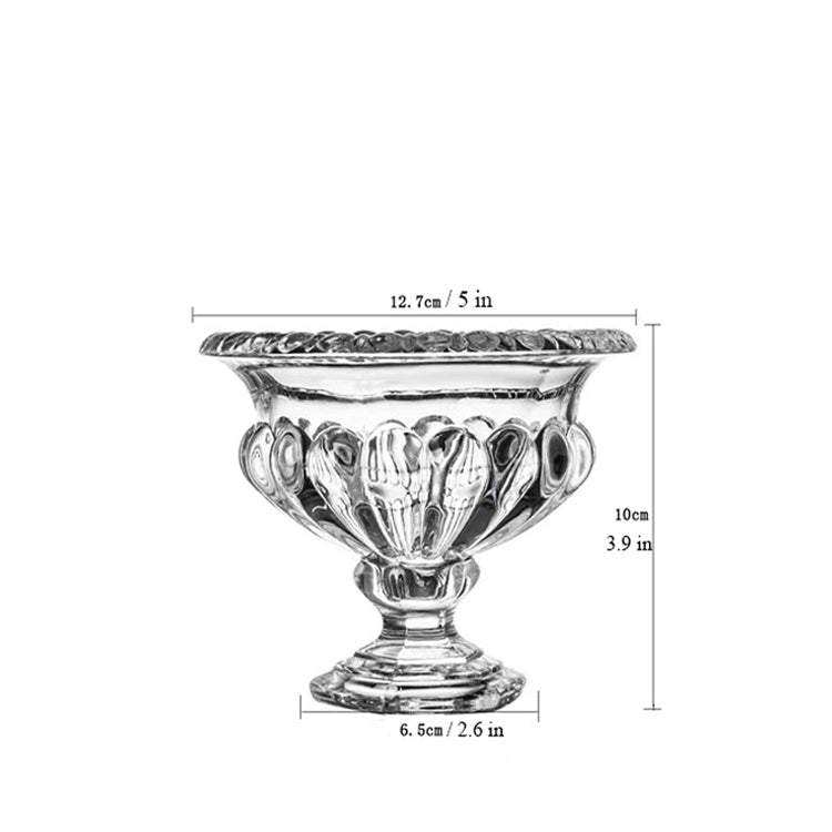 clear glass urn