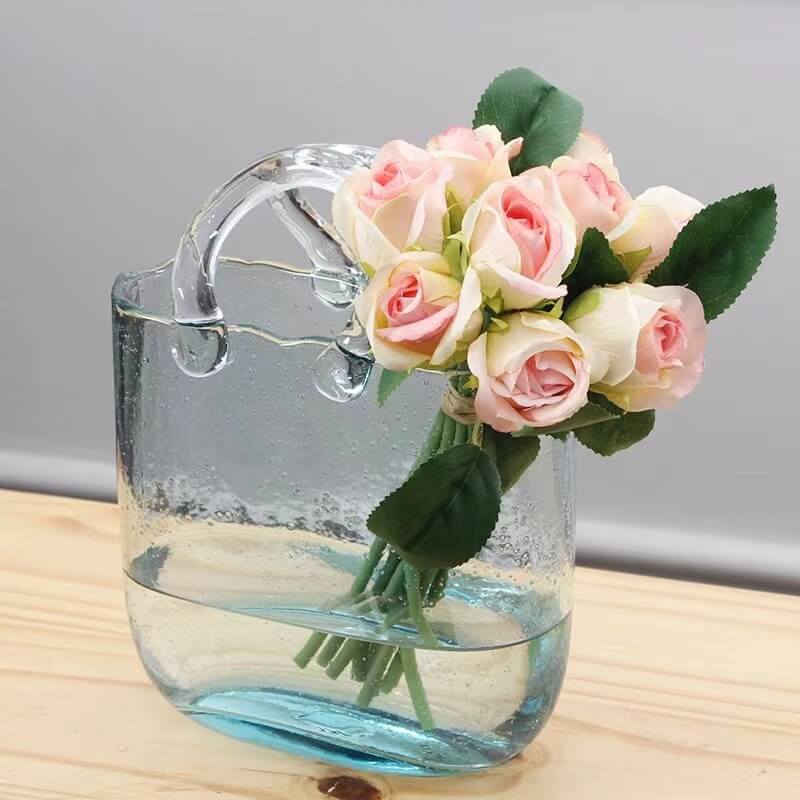 glass handbag vase