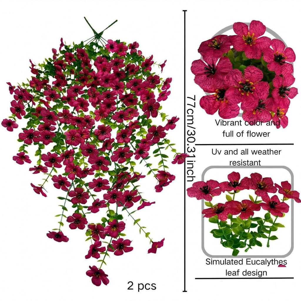 hanging artificial flowers outdoor