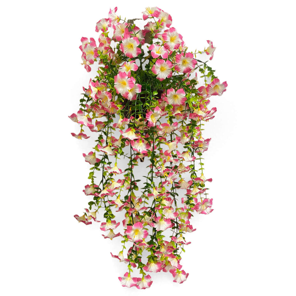 fake hanging flowers