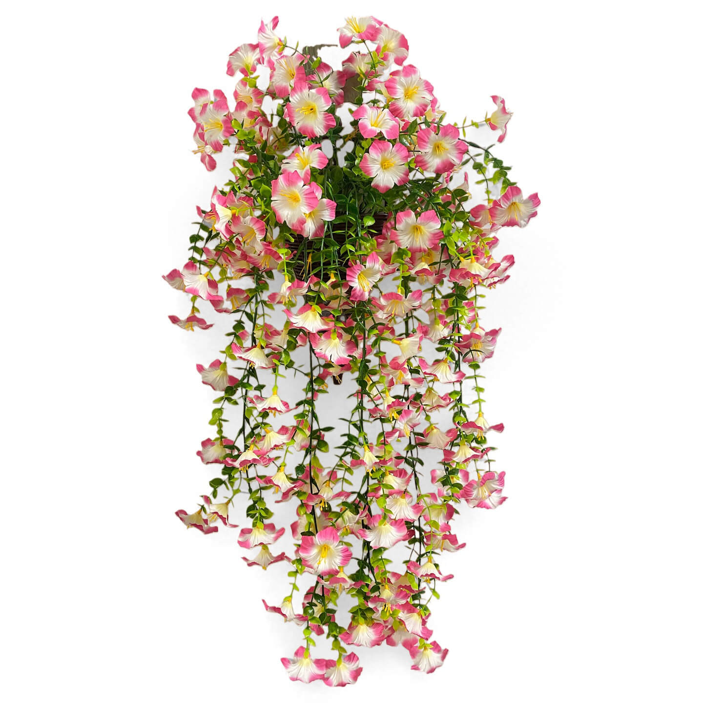 fake hanging flowers
