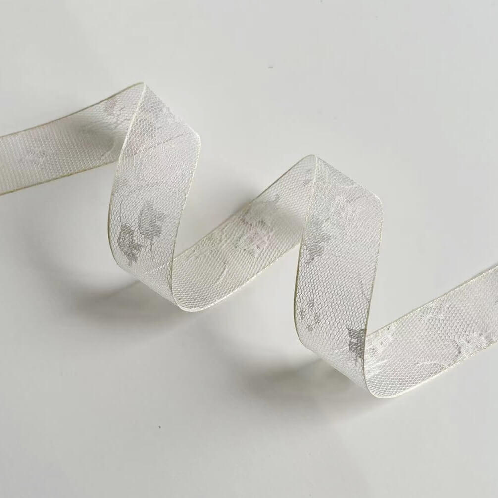 Black&White Lace Ribbon, 10 Yards
