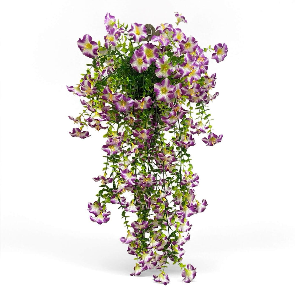 outdoor hanging silk flowers