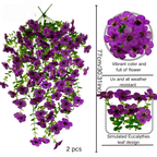 artificial hanging flowers for outside