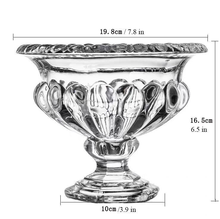 Victorian Style Clear Glass Urn