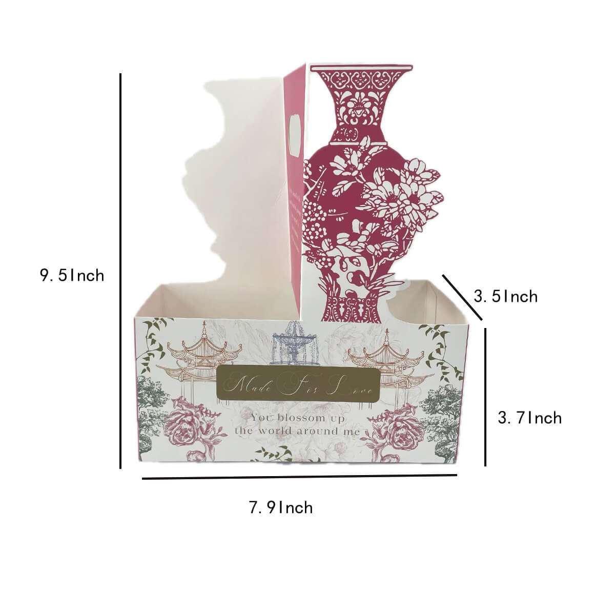 Paper Flower Gift Box, 10 Pcs