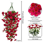 silk flowers hanging