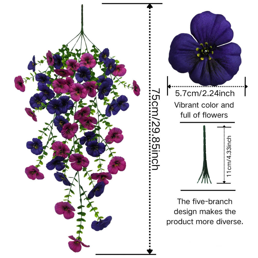 fake flowers hanging
