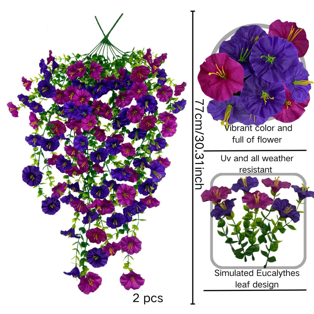 outdoor hanging artificial flowers