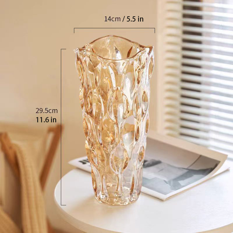 amber glass vase