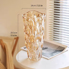 amber glass vase