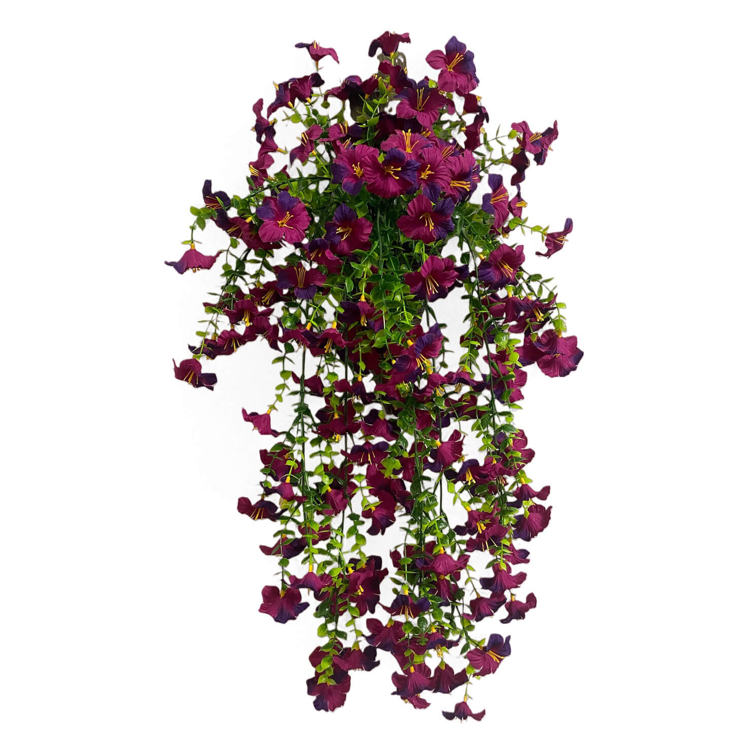 outdoor hanging silk flowers