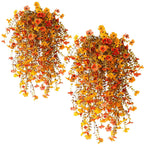 fake outdoor hanging flowers