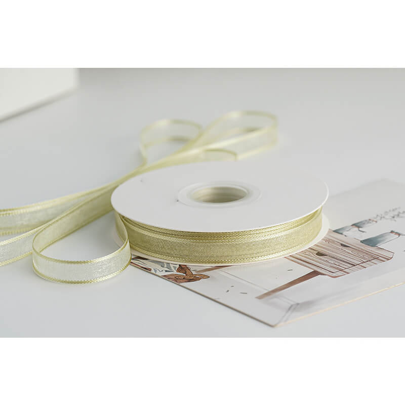 Transparent Polyester Ribbon, 1 cm × 22 Yards