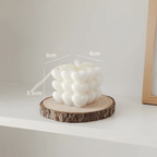 Vela perfumada con burbujas 3D