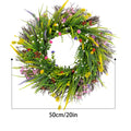 Colorful Spring Wildflower Artificial Wreath - 20"