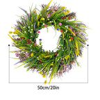 Colorful Spring Wildflower Artificial Wreath - 20"
