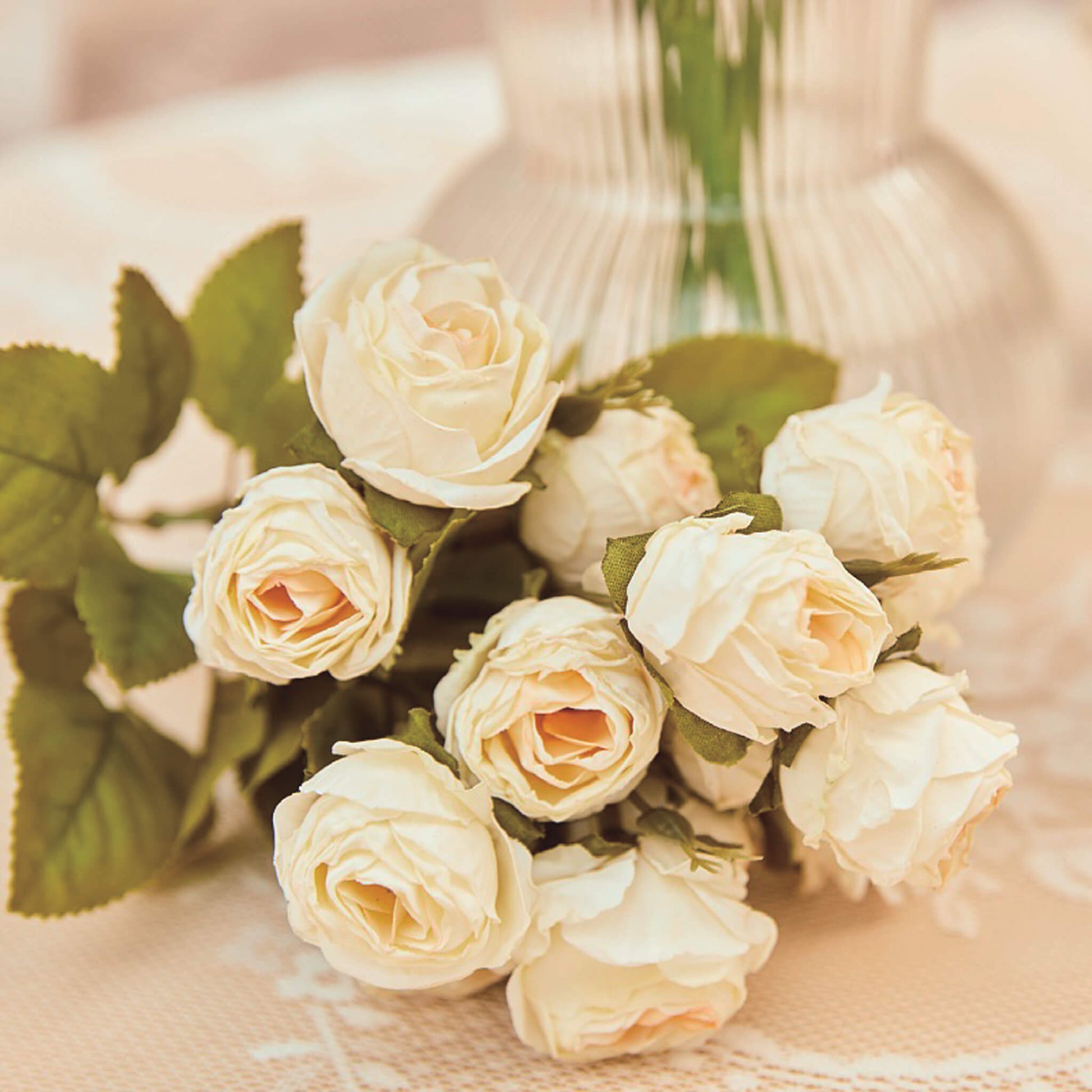 fake red rose wedding bouquets