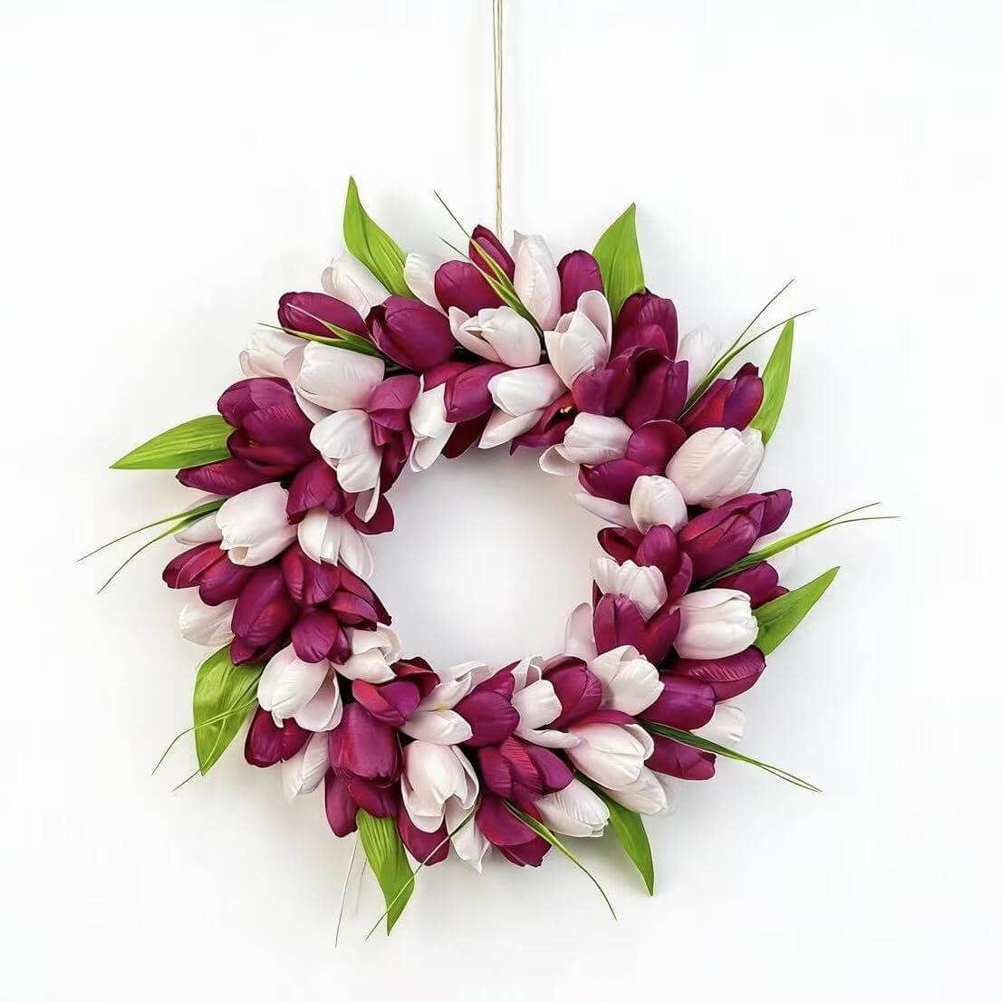 Artificial Flower Tulip Wreath