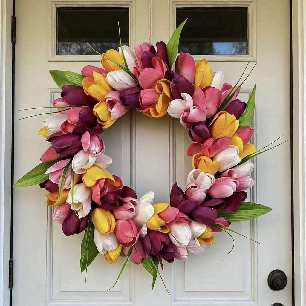 Artificial Flower Tulip Wreath