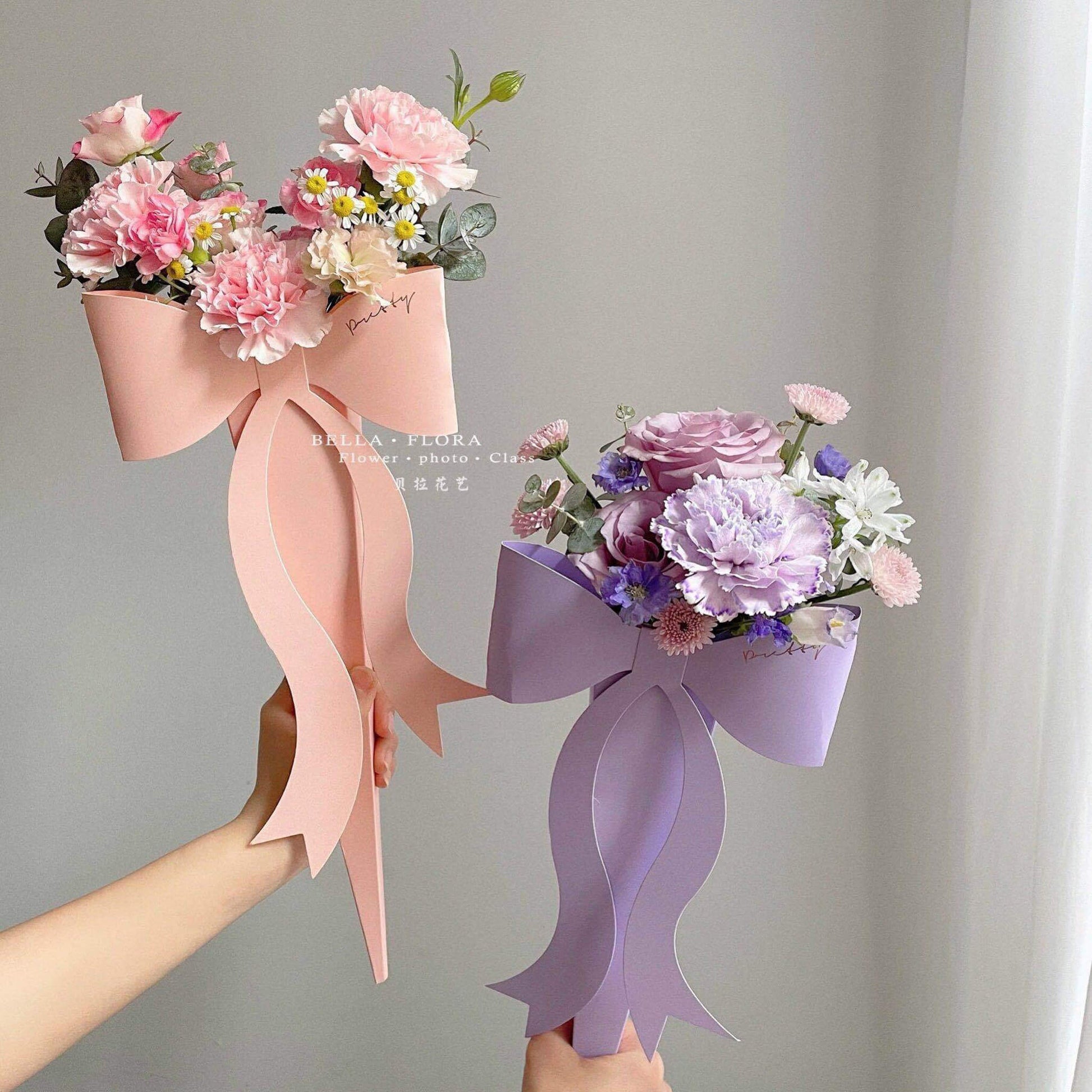 Single Bow Flower Box Rose Bouquet Packaging Box