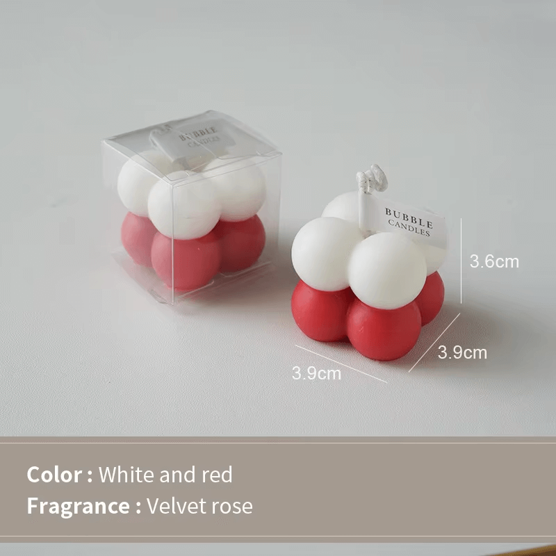 Velas aromáticas con aroma a cubo