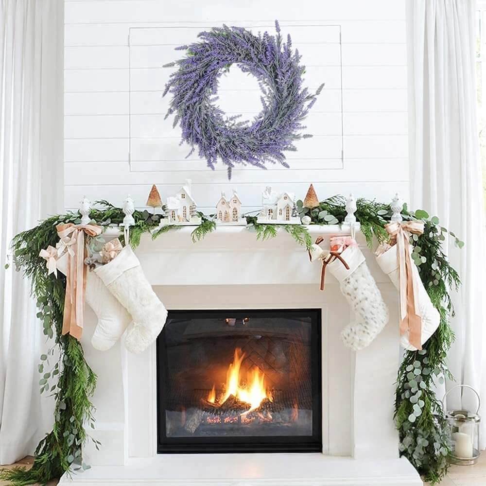 Artificial Lavender Wreath - 17.7’’