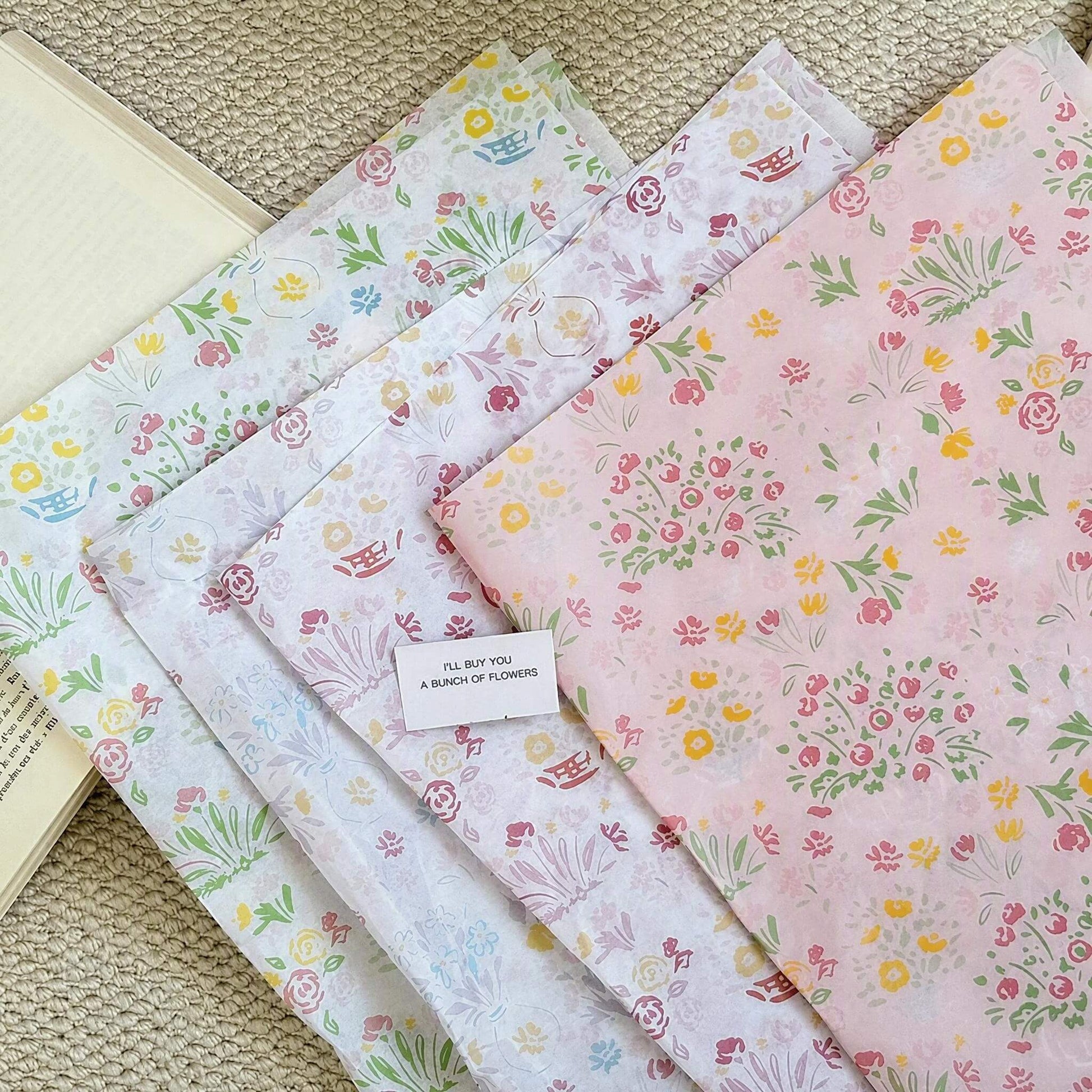 how to wrap flowers in tissue paper