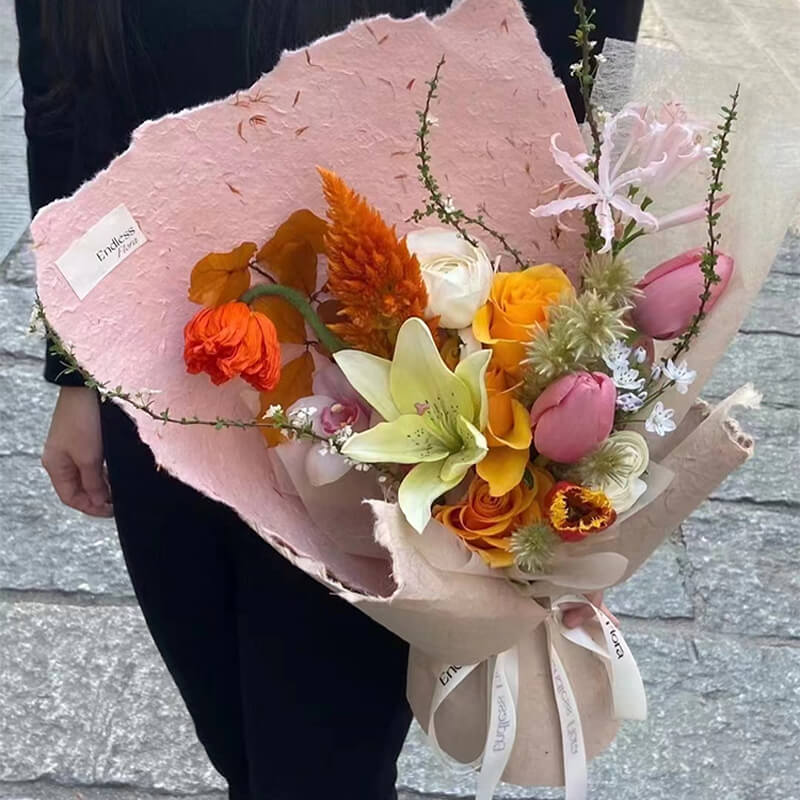 flower gift wrapping paper