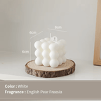 Vela perfumada con burbujas 3D