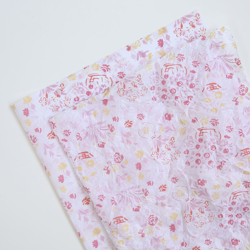 flowered tissue paper