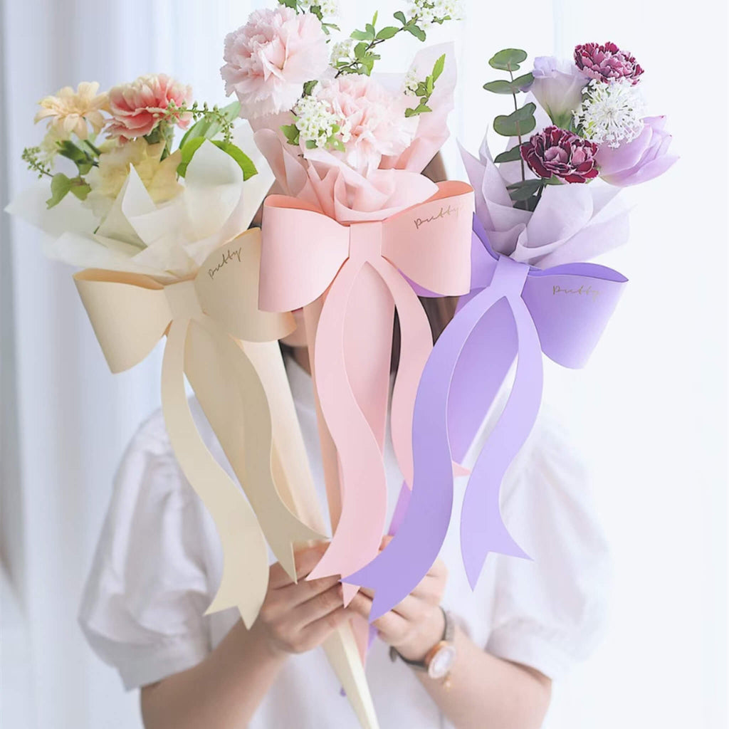 Single Bow Flower Box Rose Bouquet Packaging Box