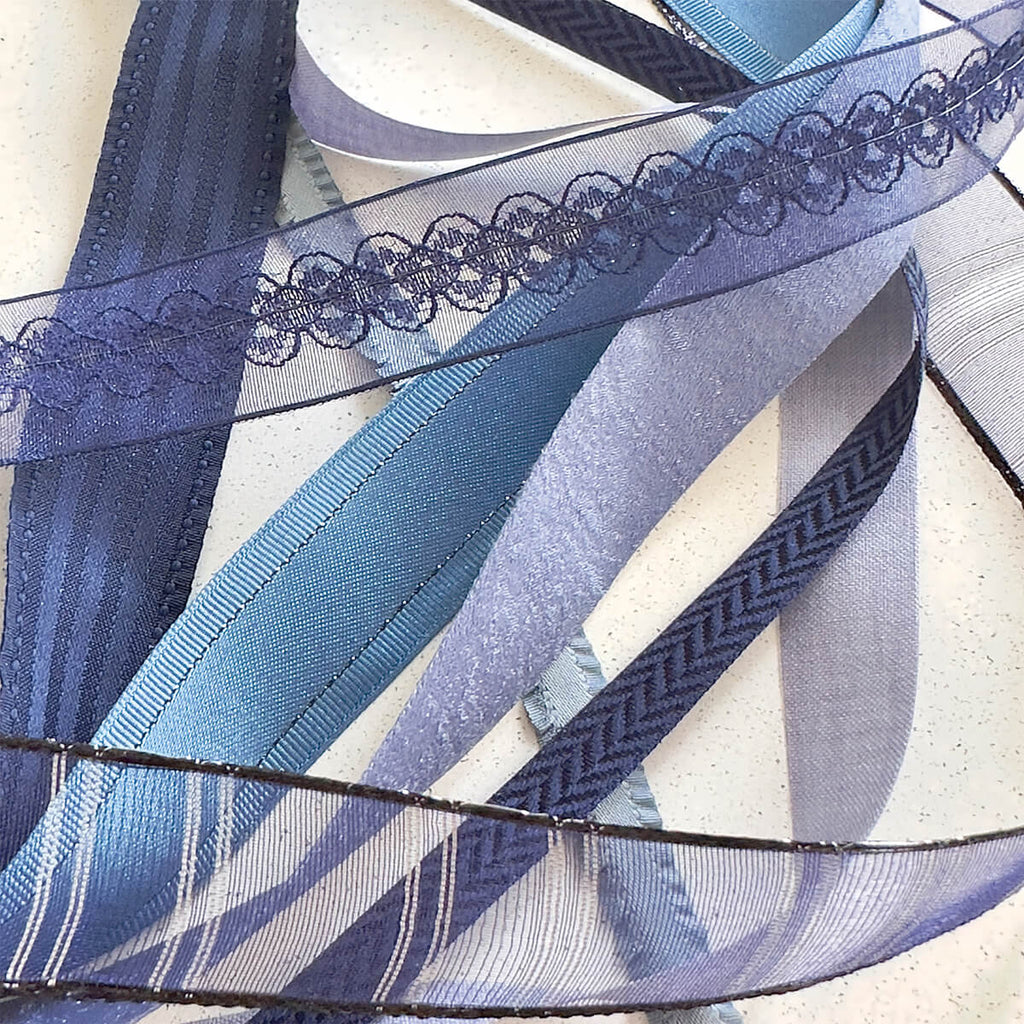 Blue Ice Water Series Ribbon, 10 Yards