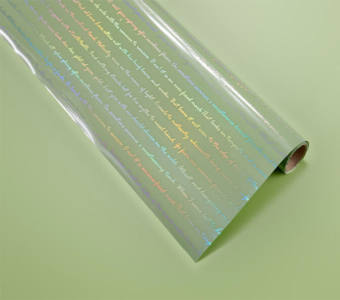 20 Sheets Laser Flower Wrapping Paper