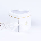 white 2 tier heart box