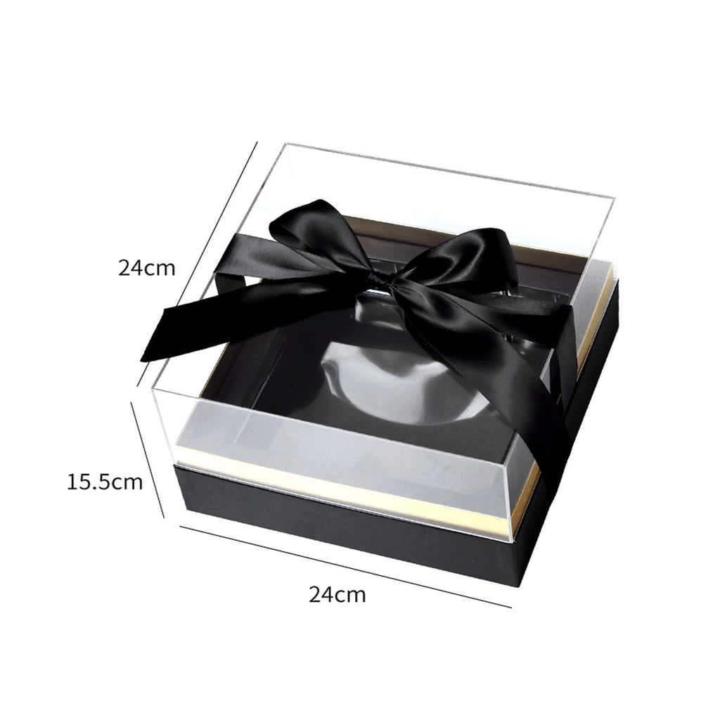 flowers in acrylic box