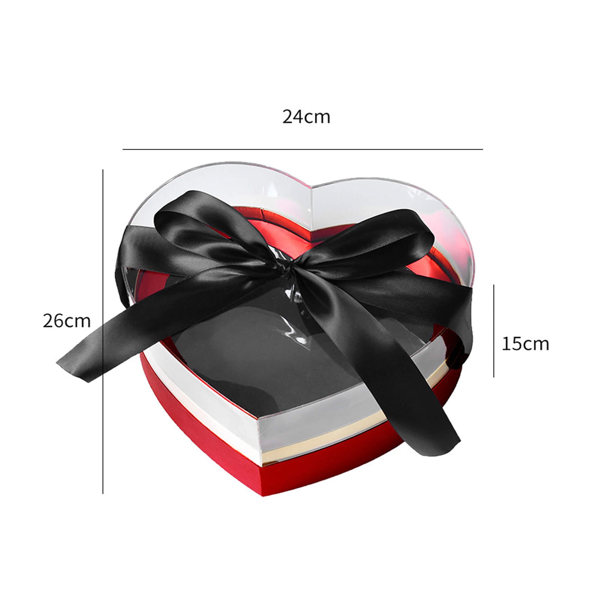 acrylic heart shaped box