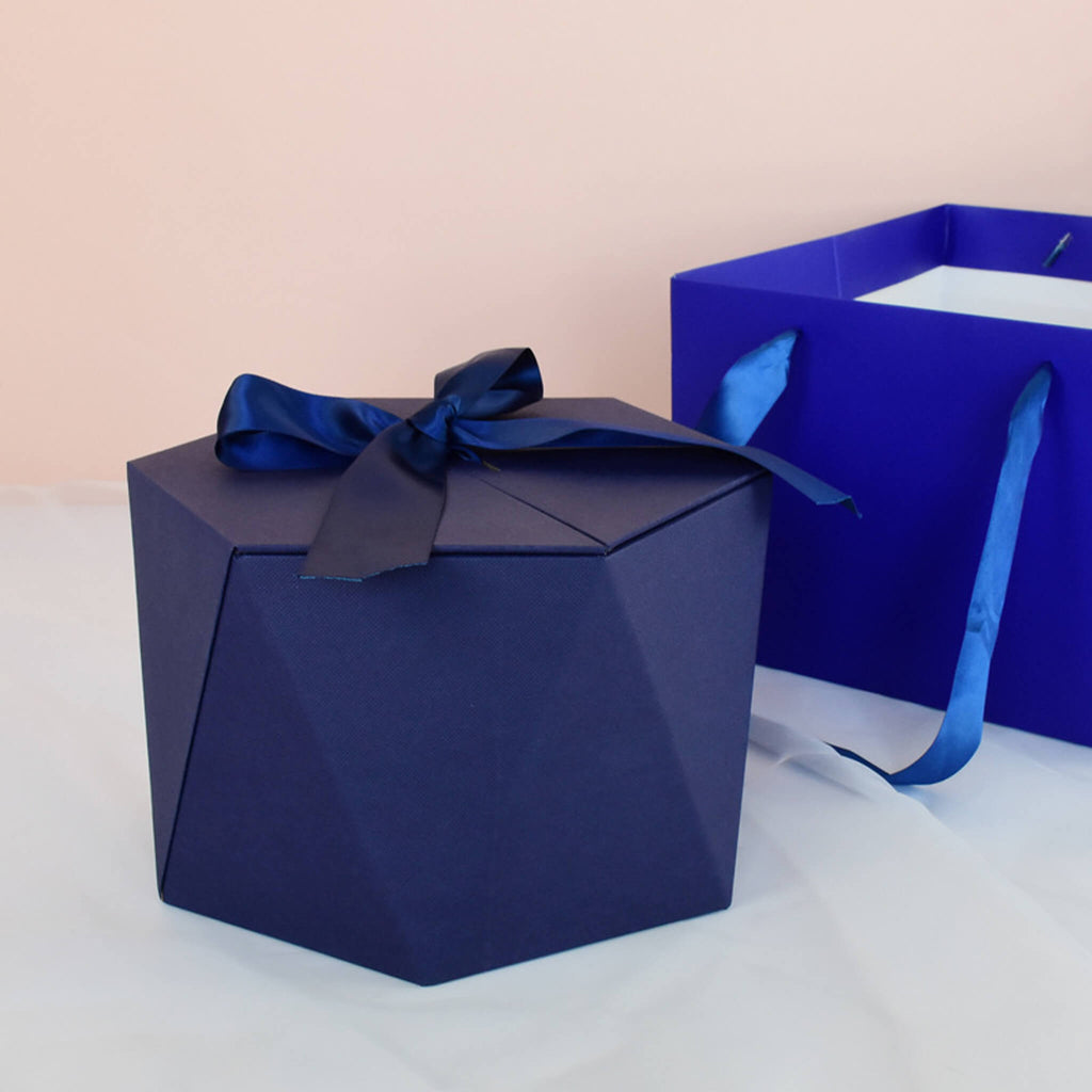 Blue hexagon box