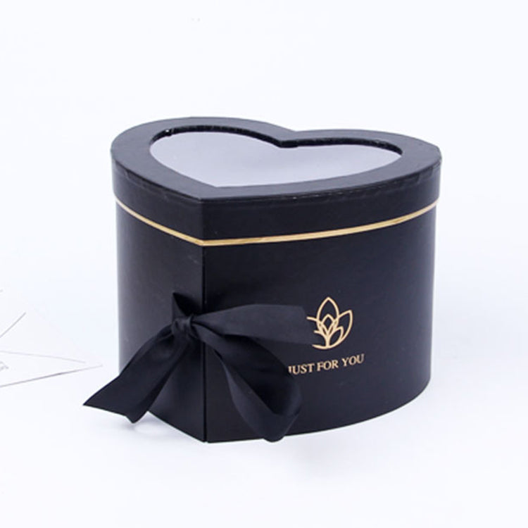 Black two tier heart box