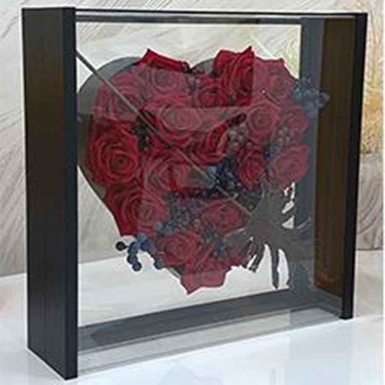 Acrylic Heart Shaped Window Rose Flower Boxes